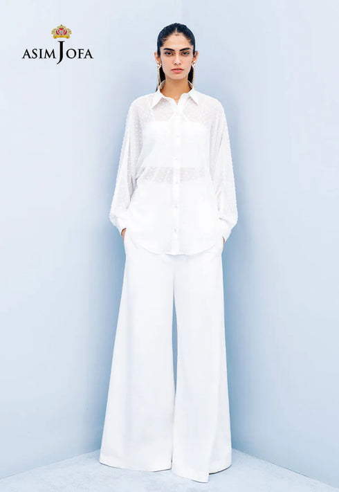 Asim Jofa - White Shirt AJDT-15 (1-PC) STITCHED