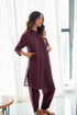 Azure Chic Wine – Maroon Designer Set in Premium Blended Fabric