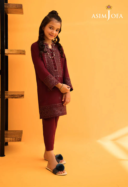 Asim Jofa- AJKC-08 EMBROIDERED CAMBRIC STITCHED 2 PCS
