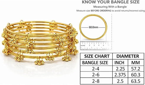 Kashmiri Traditional Bangles Set for Women β¨ Gold/Silver Plated Handcrafted Ghungroo Bangles | Bridal & Festive Ethnic Jewellery | Set of 8