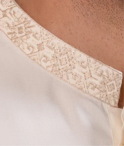 Muraqsh - Formal Bosky White Kurta Shalwar Embroidered – Men | Ready to Wear