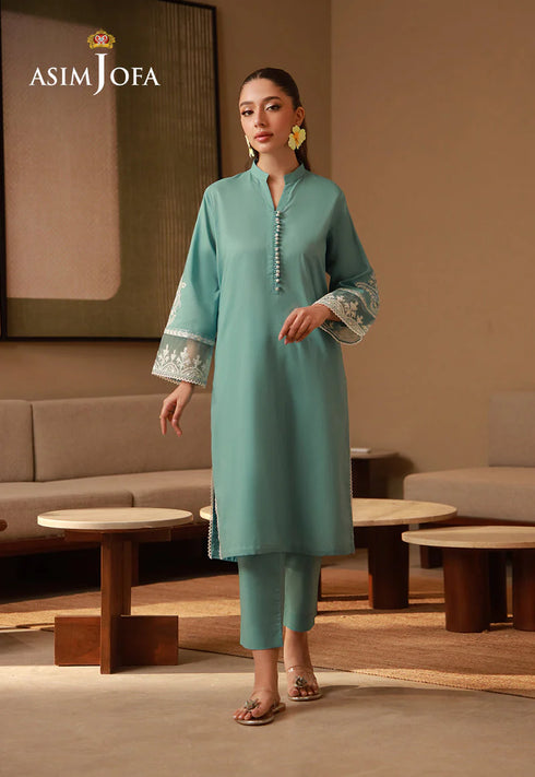 Asim Jofa Co-ord set AJPB-164 EMBROIDERED CAMBRIC 2 PCS STITCHED
