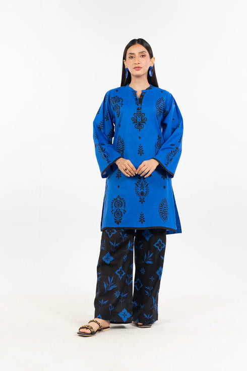 Al Karam ready-to-wear 2 pc outfit for women printed cambric shirt and trouser Dubai UAE