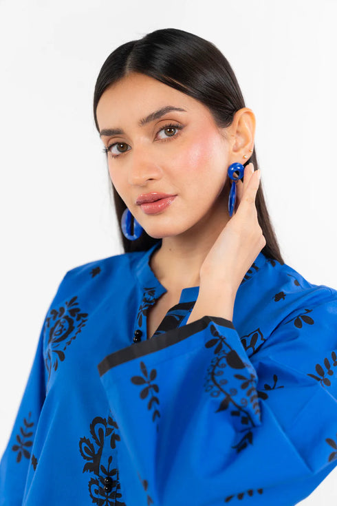 AlKaram Ready-to-Wear 2 Pc Outfit for Women – Printed Cambric Shirt & Trouser