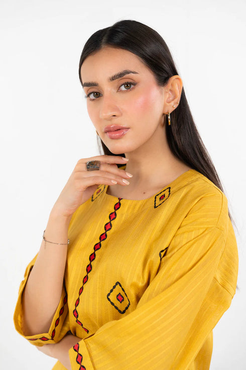 AlKaram Ready-to-Wear SHIRT & CULOTTE - STITCHED