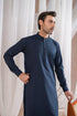 Muraqsh – Navy Blue Plain Kurta Trouser/Shalwar – Men | Ready to Wear