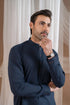 Muraqsh – Navy Blue Plain Kurta Trouser/Shalwar – Men | Ready to Wear