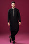 Muraqsh – Formal Black Pattern Collar Neck Embroidered Kurta Shalwar – Men | Ready to Wear