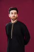Muraqsh – Formal Black Pattern Collar Neck Embroidered Kurta Shalwar – Men | Ready to Wear