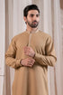 Muraqsh - Formal Camel Kurta Shalwar Embroidered β Men | Ready to Wear