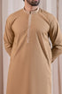 Muraqsh - Formal Camel Kurta Shalwar Embroidered β Men | Ready to Wear