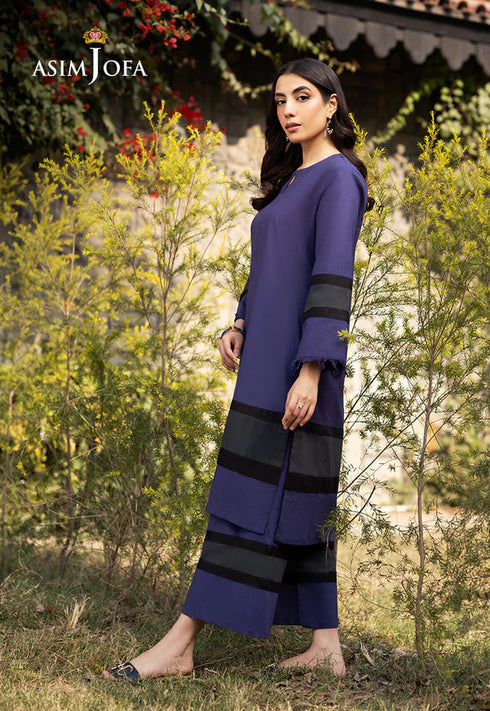 Asim Jofa Co-ord set AJPB-95 DYED CAMBRIC - STITCHED 2 PCS