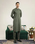 Muraqsh – Army Green Soft Cotton Kurta Trouser – Men | Ready to Wear