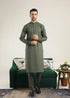 Muraqsh – Army Green Soft Cotton Kurta Trouser – Men | Ready to Wear