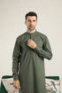 Muraqsh – Army Green Soft Cotton Kurta Trouser – Men | Ready to Wear