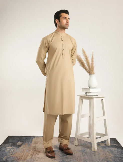 Muraqsh – Ivory Skin Soft Cotton Kurta Shalwar – Men | Ready to Wear