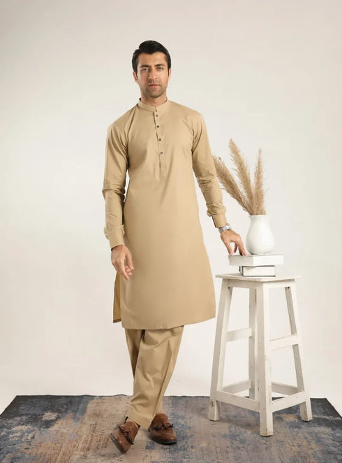 Muraqsh – Ivory Skin Soft Cotton Kurta Shalwar – Men | Ready to Wear