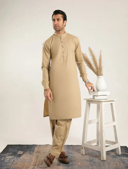 Muraqsh – Ivory Skin Soft Cotton Kurta Shalwar – Men | Ready to Wear