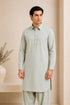 Muraqsh – Ash Mint French Collar Kameez Shalwar – Men | Ready to Wear