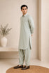 Muraqsh – Ash Mint French Collar Kameez Shalwar – Men | Ready to Wear