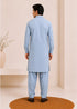 Muraqsh – Powder Blue French Collar Kameez Shalwar – Men | Ready to Wear