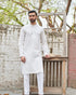 Muraqsh – Off White Cotton Kurta Trouser – Men | Ready to Wear