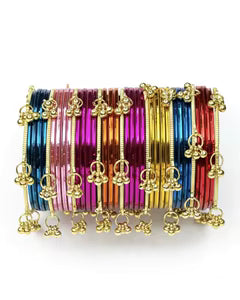 Kashmiri Traditional Bangles Set for Women β¨ Gold/Silver Plated Handcrafted Ghungroo Bangles | Bridal & Festive Ethnic Jewellery | Set of 8