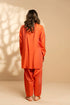 Alkaram Ready-to-Wear Shirt & Shalwar – Stitched Orange Women’s Outfit