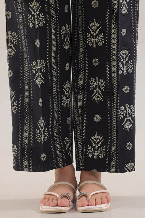 SAYA Printed Lawn Stitched 2-Piece Suit (Shirt & Trouser) – Black | Design