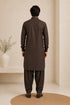 Muraqsh – Dark Brown French Collar Kameez Shalwar – Men | Ready to Wear