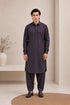Muraqsh – Deep Purple French Collar Kameez Shalwar – Men | Ready to Wear