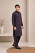 Muraqsh – Deep Purple French Collar Kameez Shalwar – Men | Ready to Wear