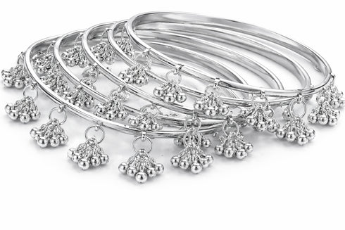 Kashmiri Traditional Bangles Set for Women β¨ Gold/Silver Plated Handcrafted Ghungroo Bangles | Bridal & Festive Ethnic Jewellery | Set of 8
