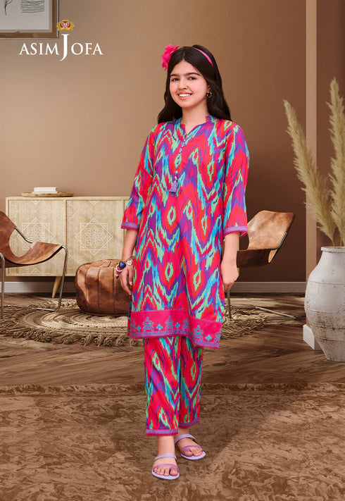 Asim Jofa- AJGLP-07 PRINTED ARABIC LAWN 2 PCS