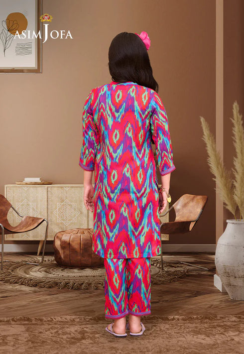 Asim Jofa- AJGLP-07 PRINTED ARABIC LAWN 2 PCS