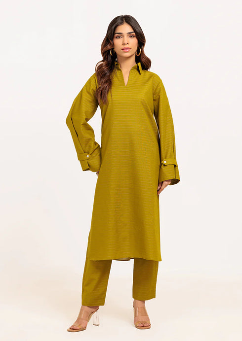 Bonanza Satrangi Olive-Yarn Dyed – 2 Piece