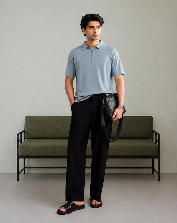 Muraqsh Basic Zipper Polo - Smart Fit - Men