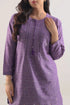 SAYA Majestic Purple Cotton Jacquard Stitched 2PC Suit