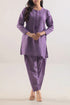 SAYA Majestic Purple Cotton Jacquard Stitched 2PC Suit
